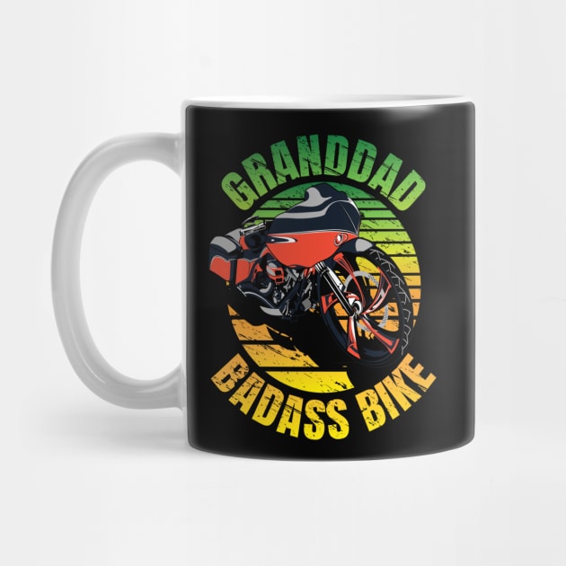 Granddad bass bike, cool biker granddad, biker granddad by Lekrock Shop